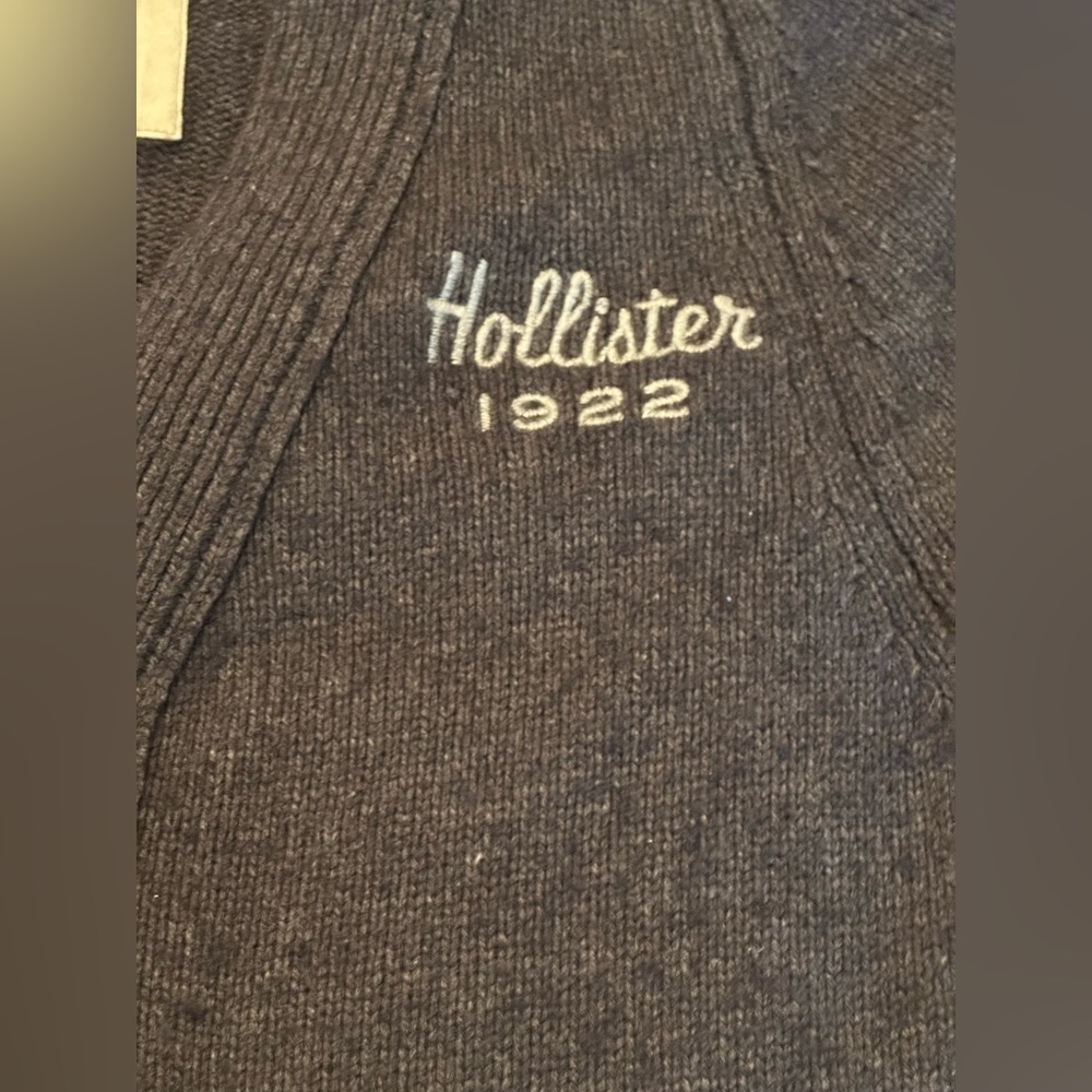 Hollister Gray Knit Cardigan, size M - Picture 5 of 5